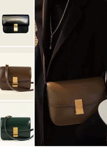 Calfskin Leather  Box Bag