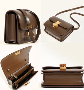 Calfskin Leather  Box Bag