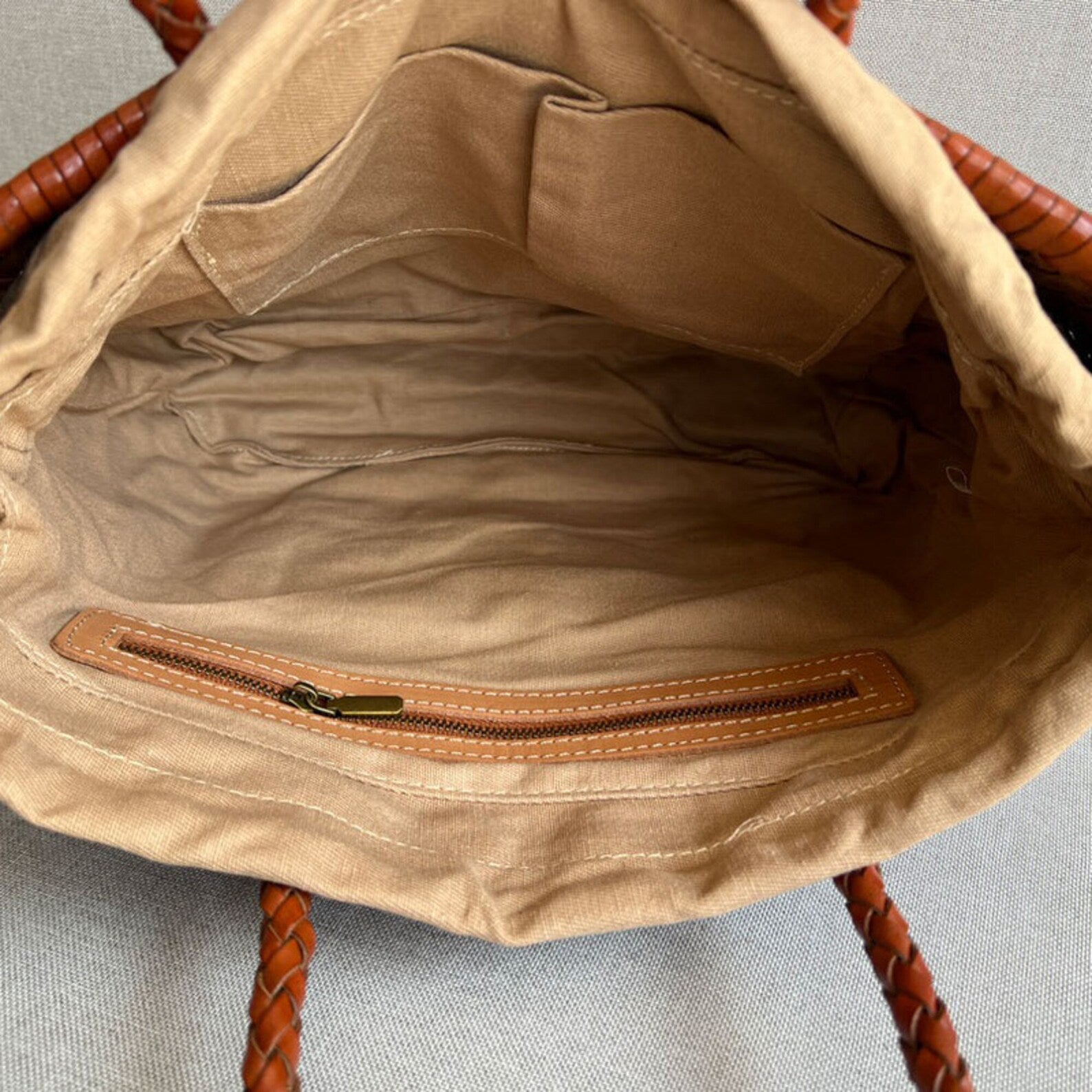 Woven Italian Leather Tote Bag