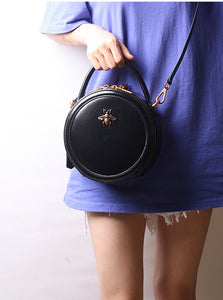 Retro Round  Leather Bag