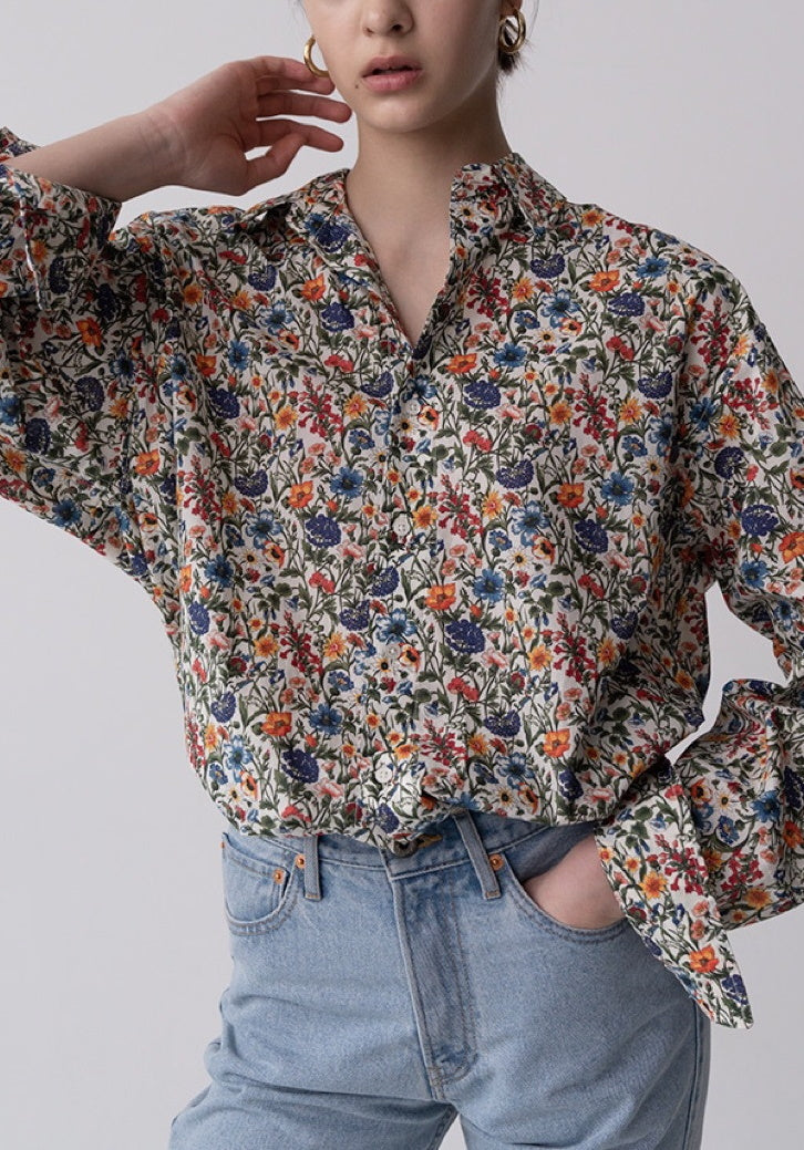 Nonothing |Women's 100% cotton shirt in liberty print