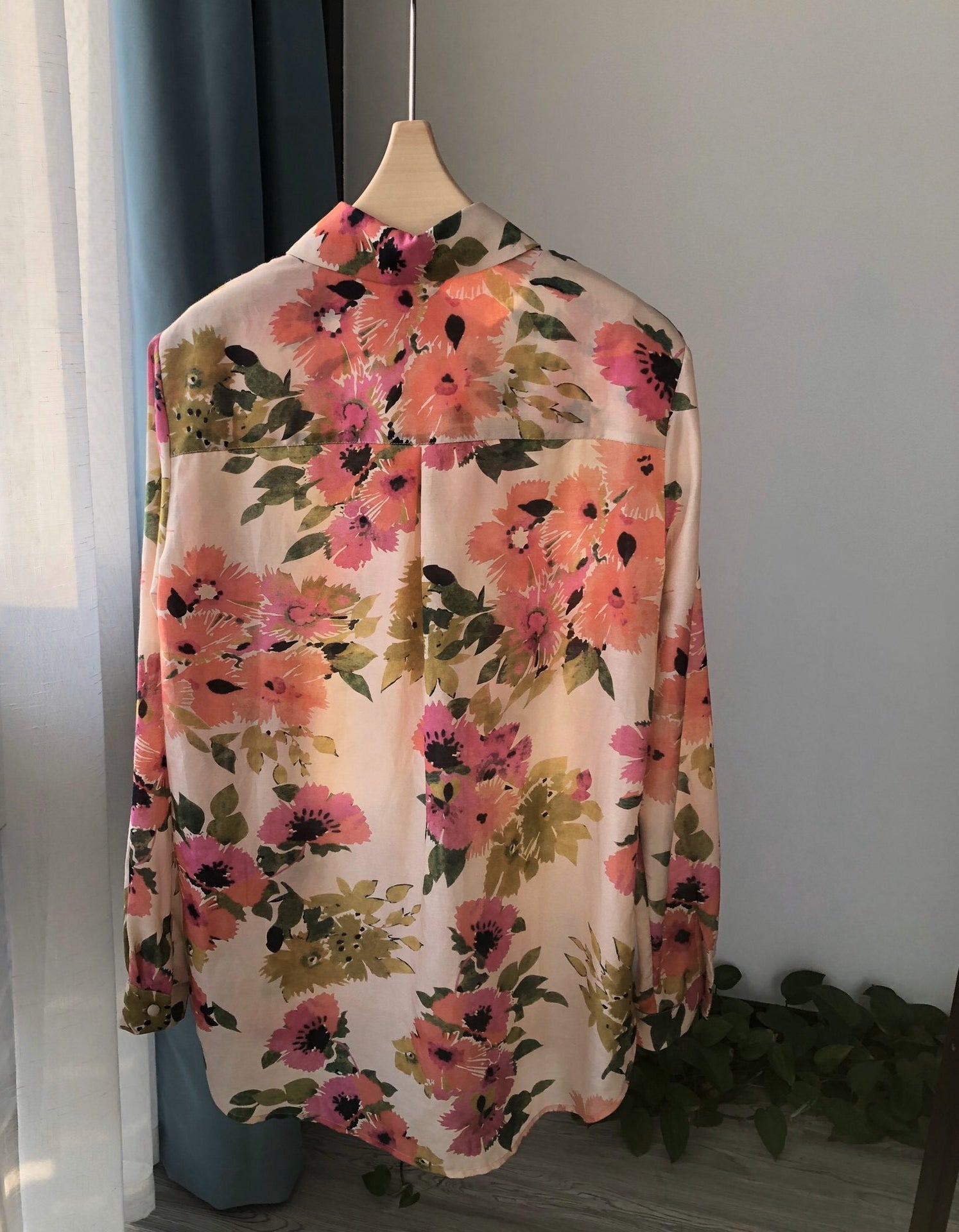 Nonothing| Women's silk & Cotton blend shirt in floral print