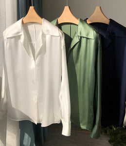 Nonothing| Luxurious pure silk blouse ( 3 colours )
