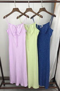 Women polka dot  slip midi dress ( 3 colours)