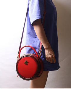 Retro Round  Leather Bag