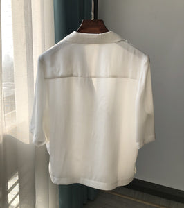 NoNothing | Luxurious silk  short sleeves shirt in 3 colours