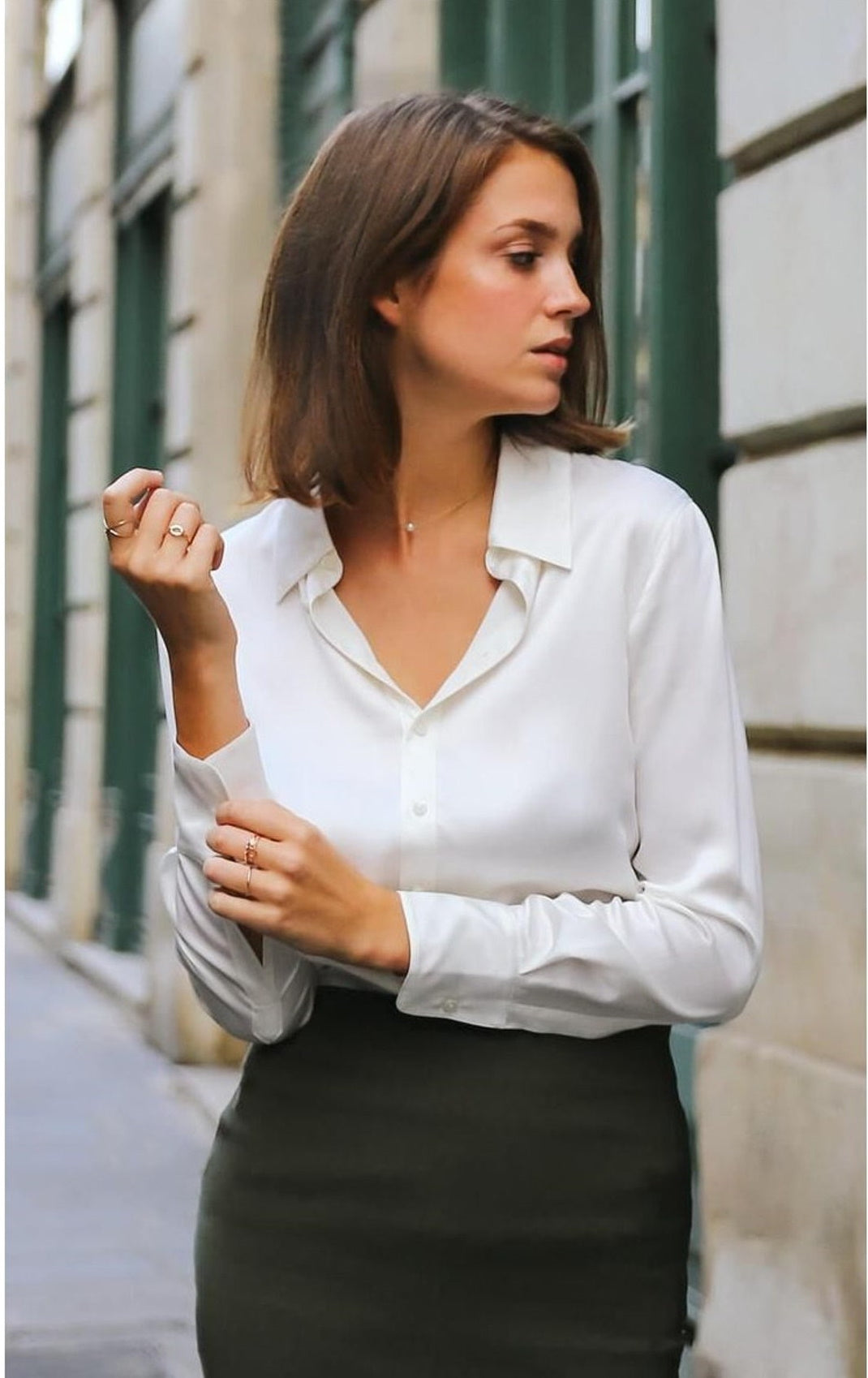 NoNothing | Classic pure silk shirt （ 2 colors )