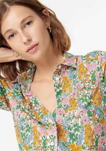 Nonothing| Women's cotton liberty print shirt in multi color