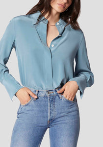 NoNothing | luxurious silk shirt in blue