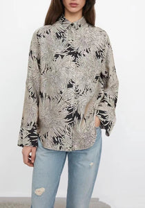 Nonothing |Women's pure silk shirt in floral print