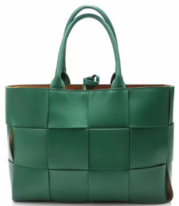 Quilted Elegant Large Leather Tote Bag