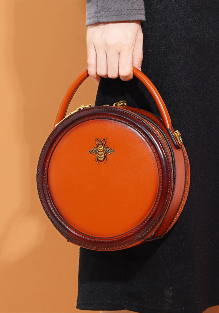 Retro Round  Leather Bag