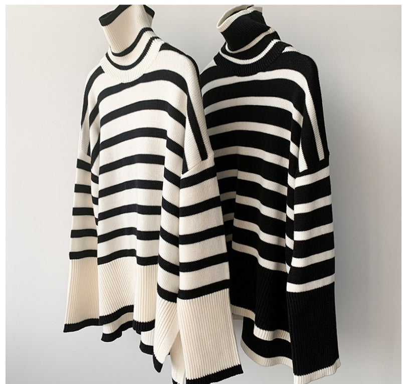Nonothing | Cosy oversized 100% merino wool sweater in stripe ( 2 colours )