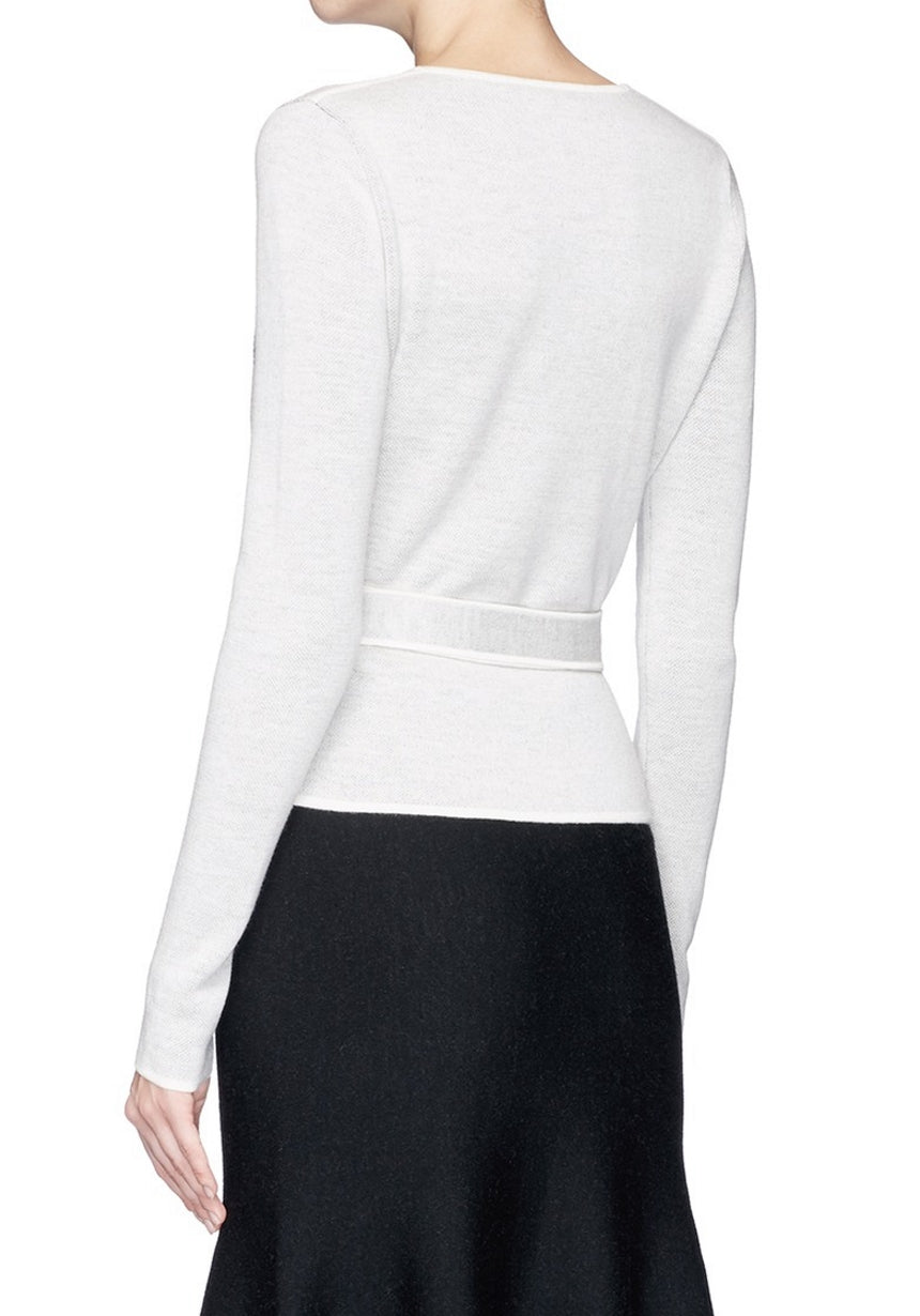 End of winter sale:  100% Wool V neck Wrap Sweater Top