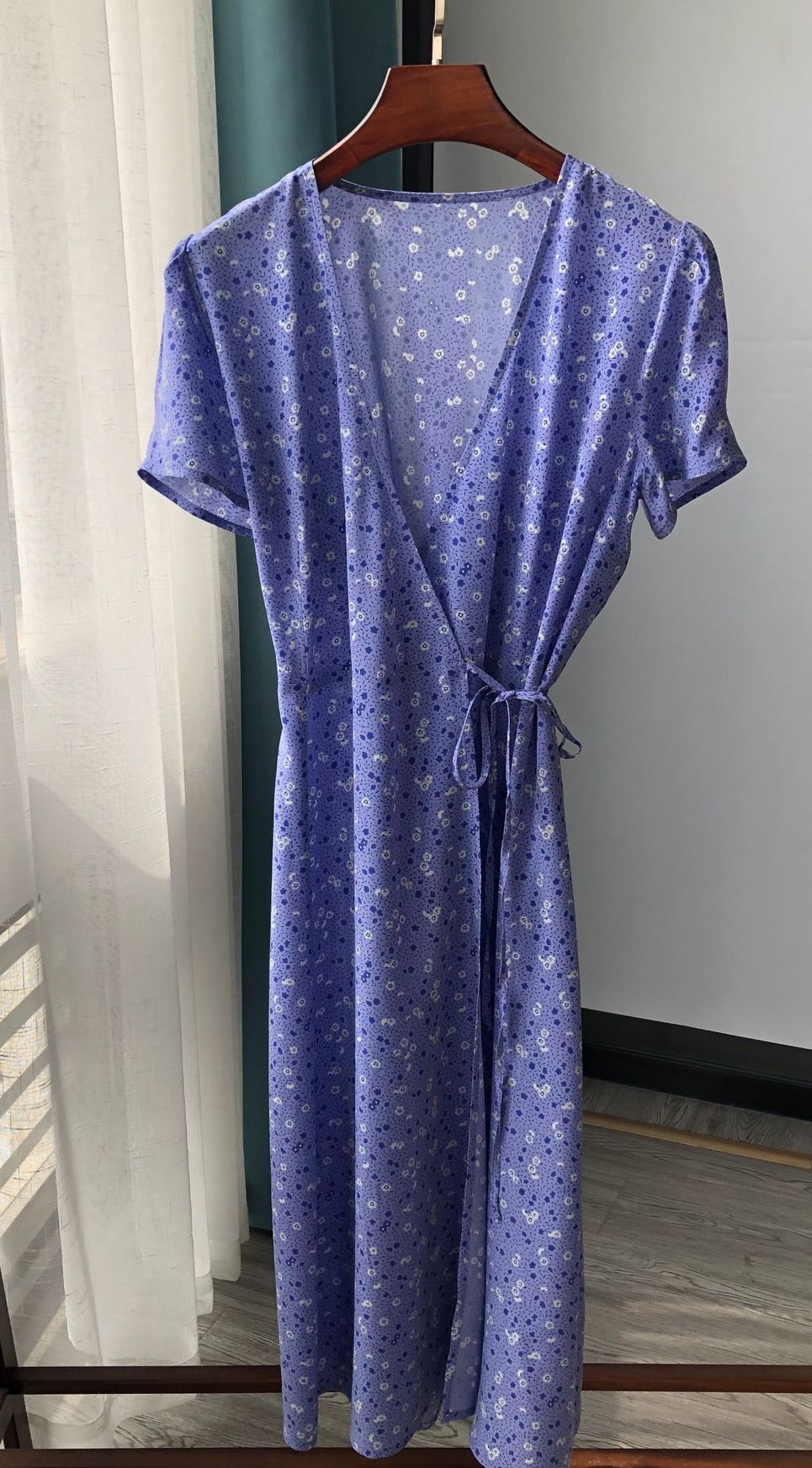 NoNothing |  Women's silk wrap midi dress in floral print