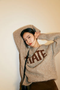 Nonothing| Women's wool & Alpaca blend crewneck sweater ( 2 colors )