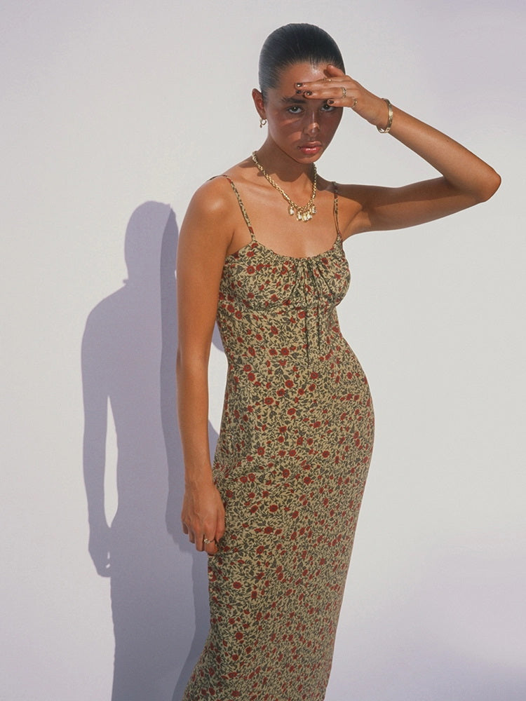 NoNothing | Pure silk slip dress in floral print