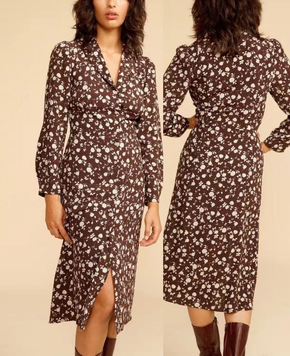 Nonothing| Women's floral print midi dress ( 2 colors )