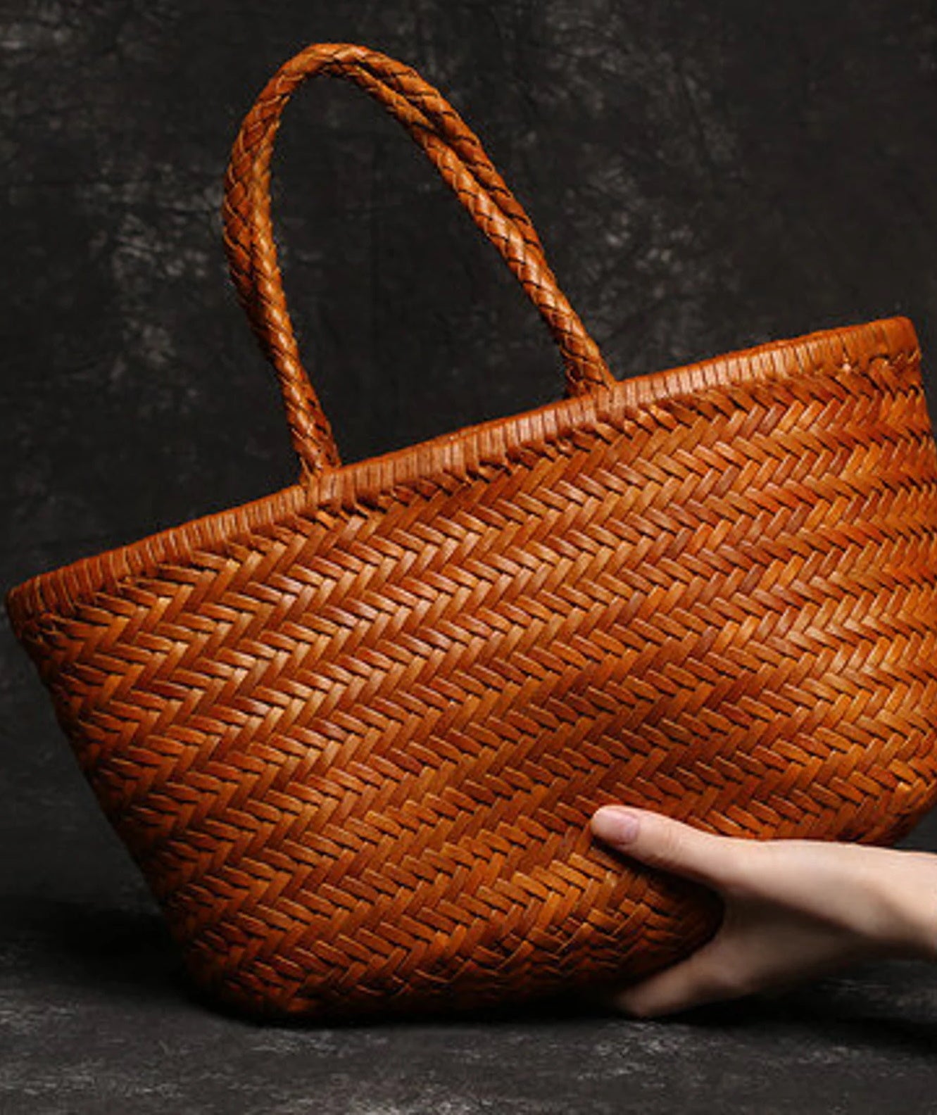 Woven Italian Leather Tote Bag
