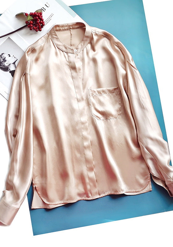 Nonothing | Luxurious 100% pure silk blouse in washed pink