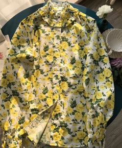 Nonothing | Women's 100% cotton shirt in yellow print
