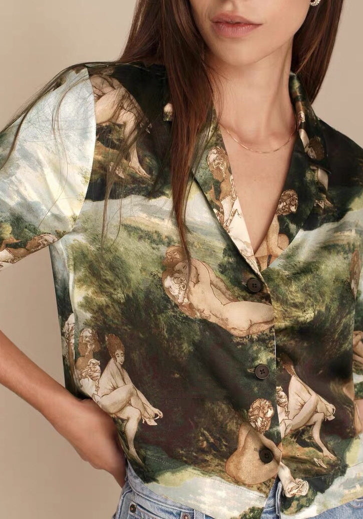 Nonothing |  Women's pure silk blouse in multicolour