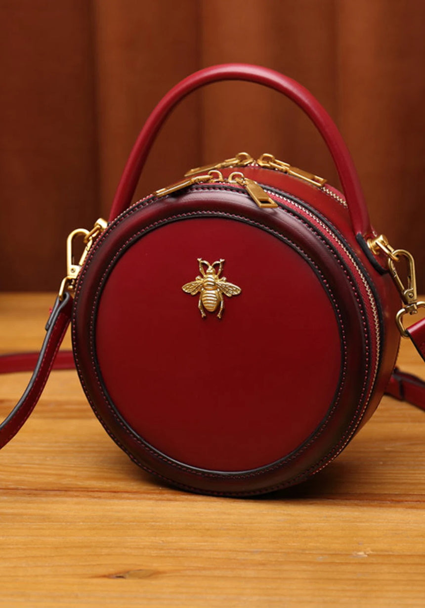 Retro Round  Leather Bag