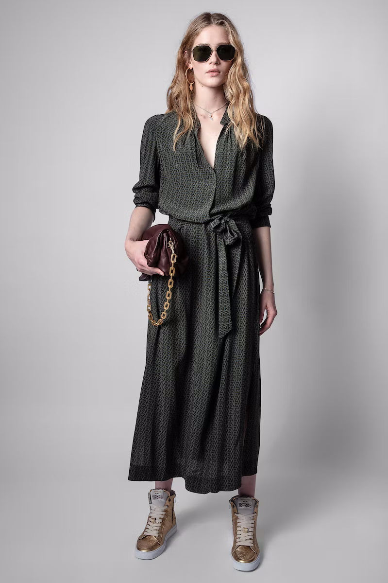 Nonothing | Women's Long Sleeve Midi Dress With belt