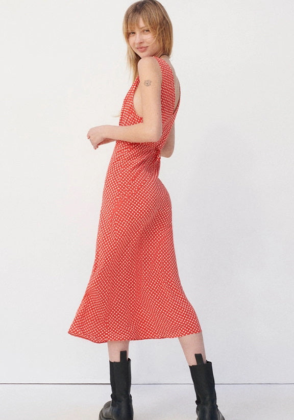 Nonothing |Gorgeous silk slip midi  dress ( 2 colors )