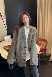 High quality cardigan in soft wool-alpaca blend