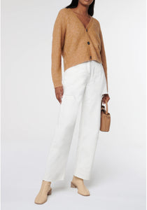 Nonothing| Women's wool &mohair mixed ribbed knit cardigan