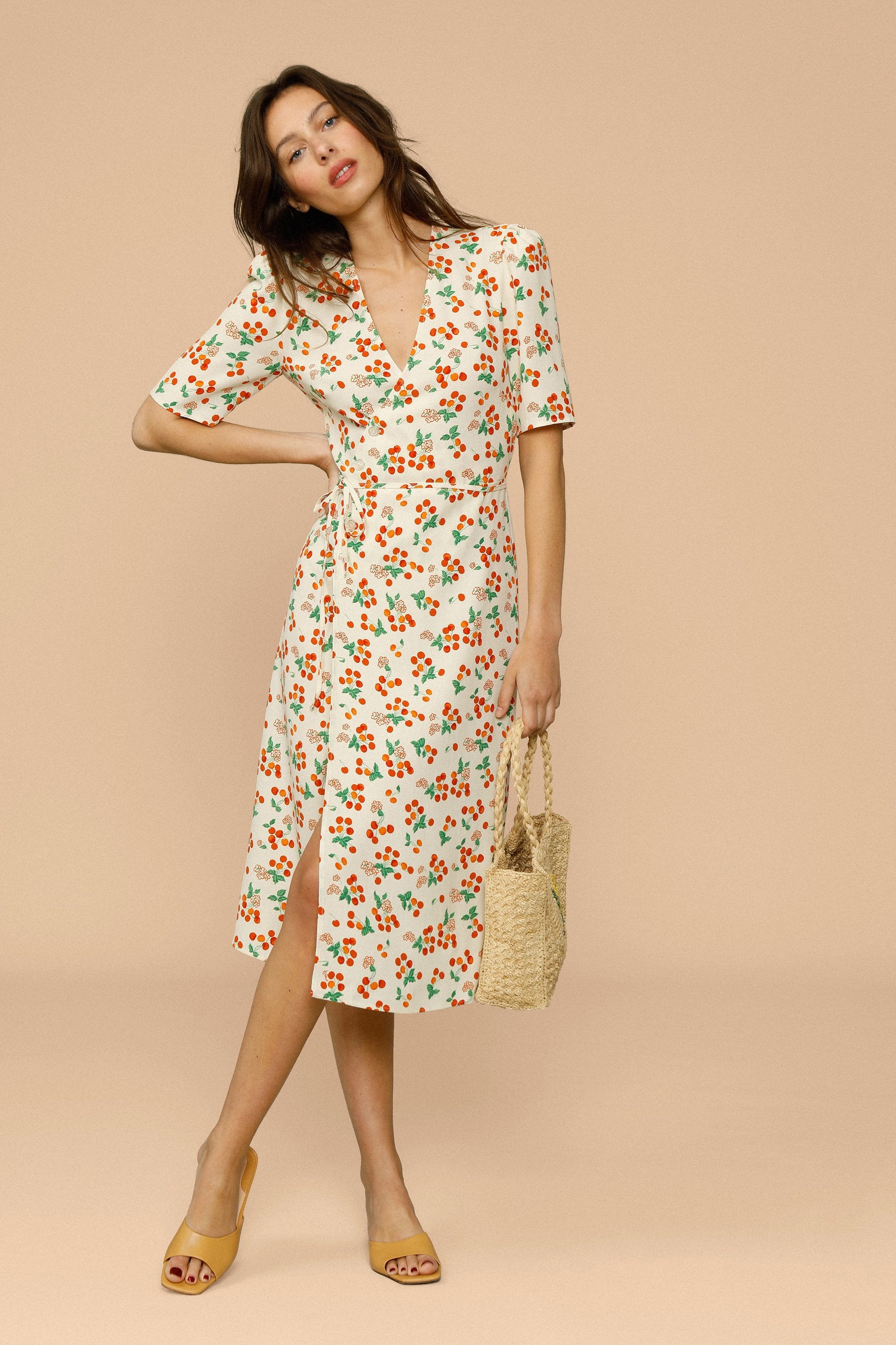 NoNothing | Floral patterned wrap midi dress
