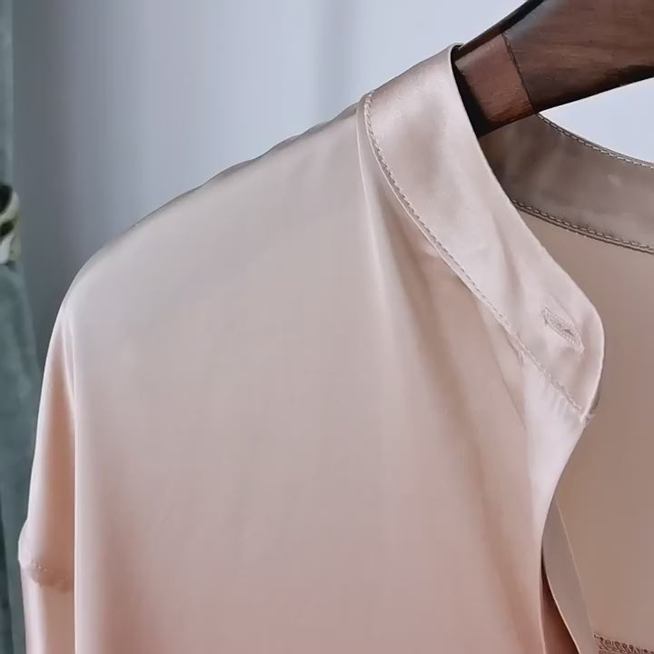 Nonothing | Luxurious 100% pure silk blouse in washed pink