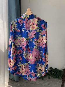 NoNothing | Women's classic silk /cotton blend button down  shirt