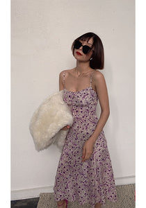 NoNothing | Amethyst floral silk slip maxi-dress