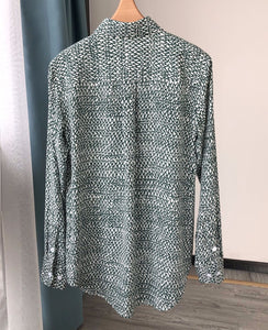 Nonothing| Luxurious silk shirt in green print