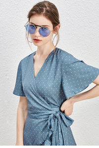 Women's classic midi dress in polka dot