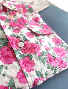Nonothing |Women's cotton shirt in pink liberty print