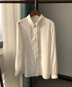 Nonothing| Women button down  100% silk shirt