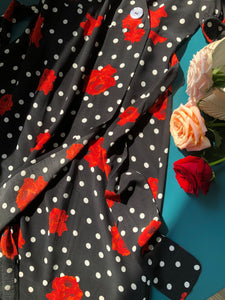 Nonothing | Women's v neck wrap midi dress in rose print