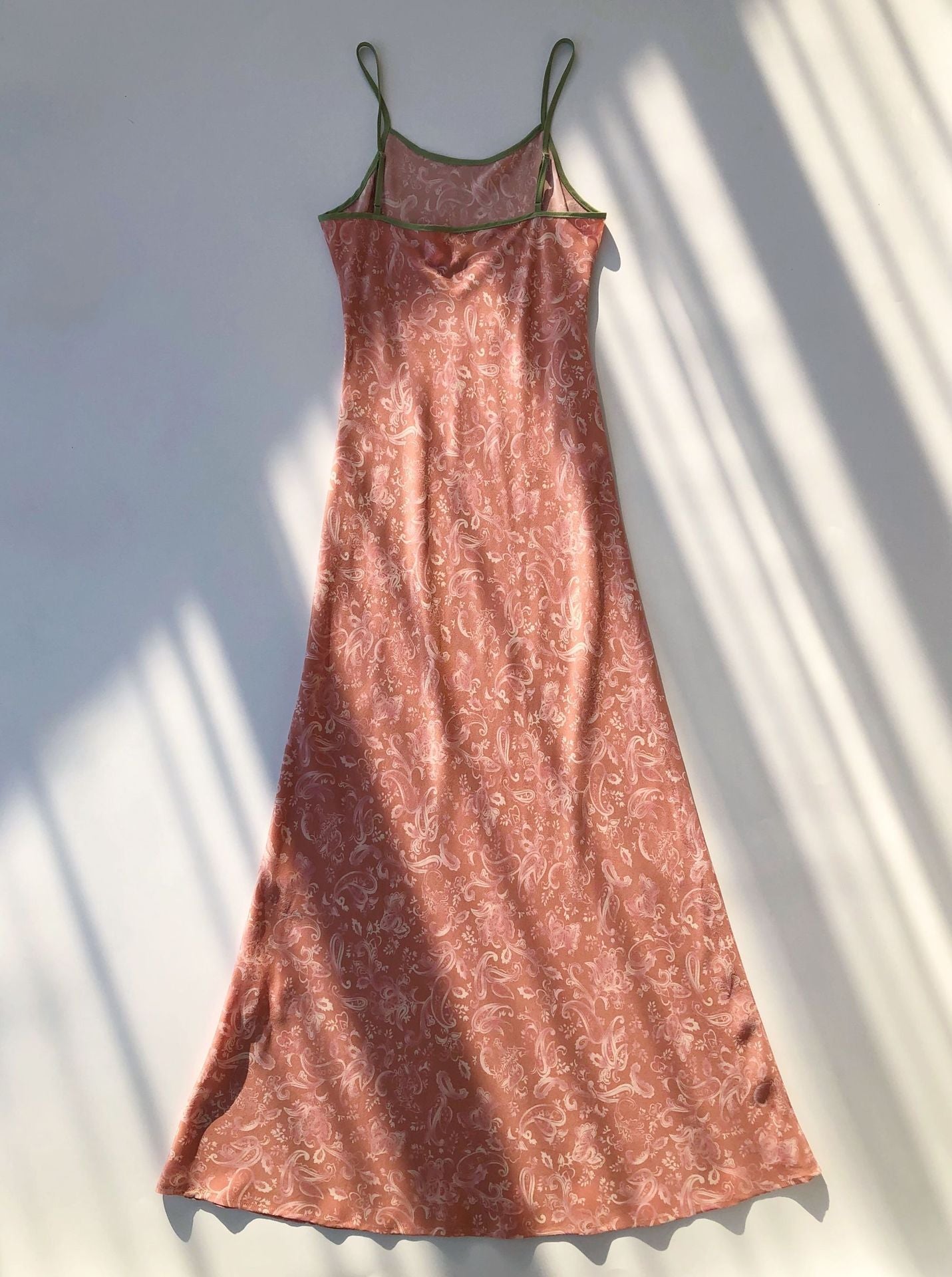NoNothing | Luxurious silk rose floral printed slip midi-dress