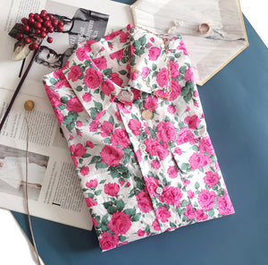 Nonothing |Women's cotton shirt in pink liberty print