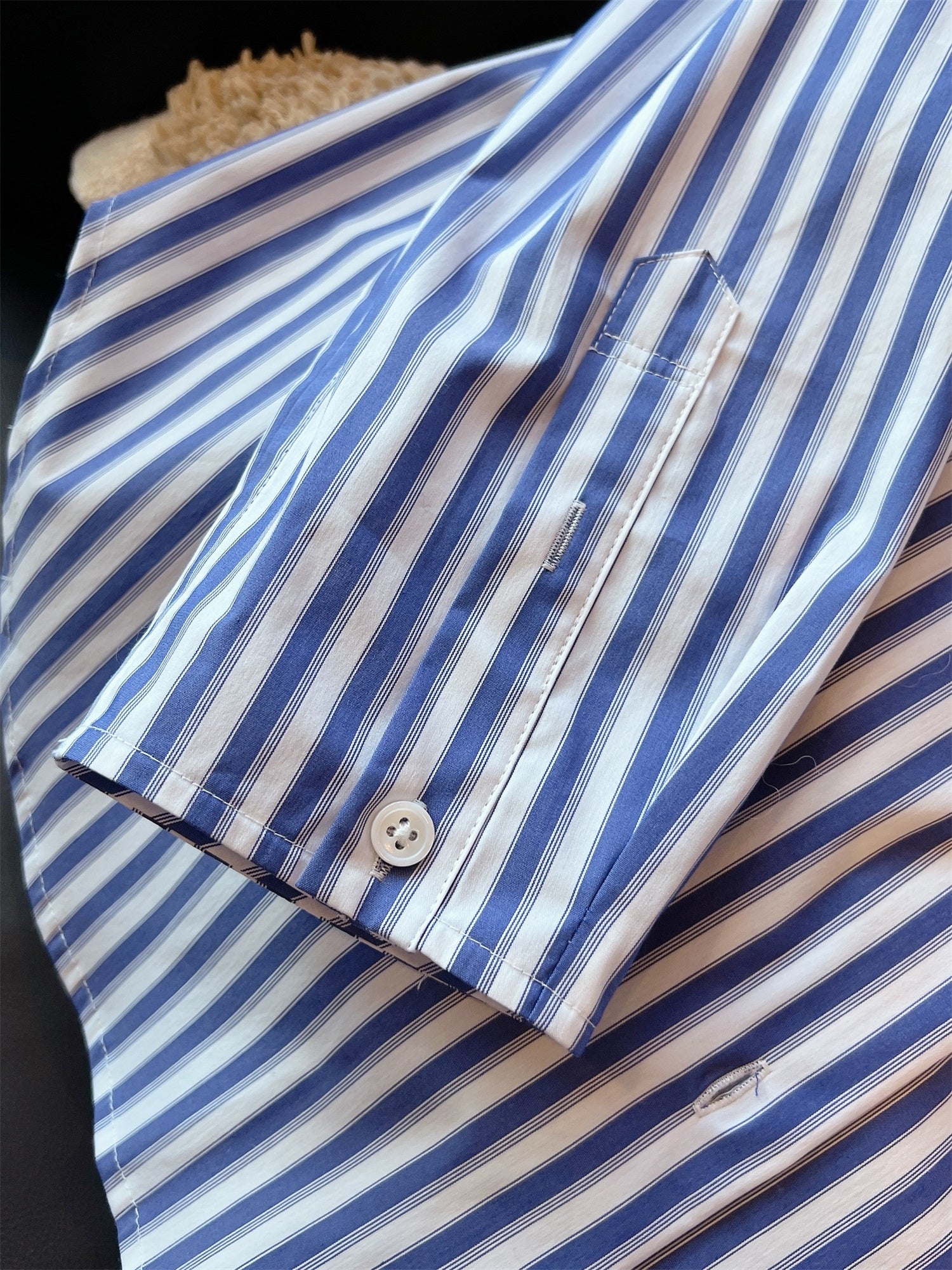 Nonothing|Women's cotton shirt in blue stripe