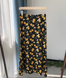 Women floral print midi  skirt