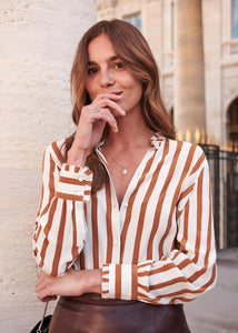NoNothing |Classic silk  shirt in striped print