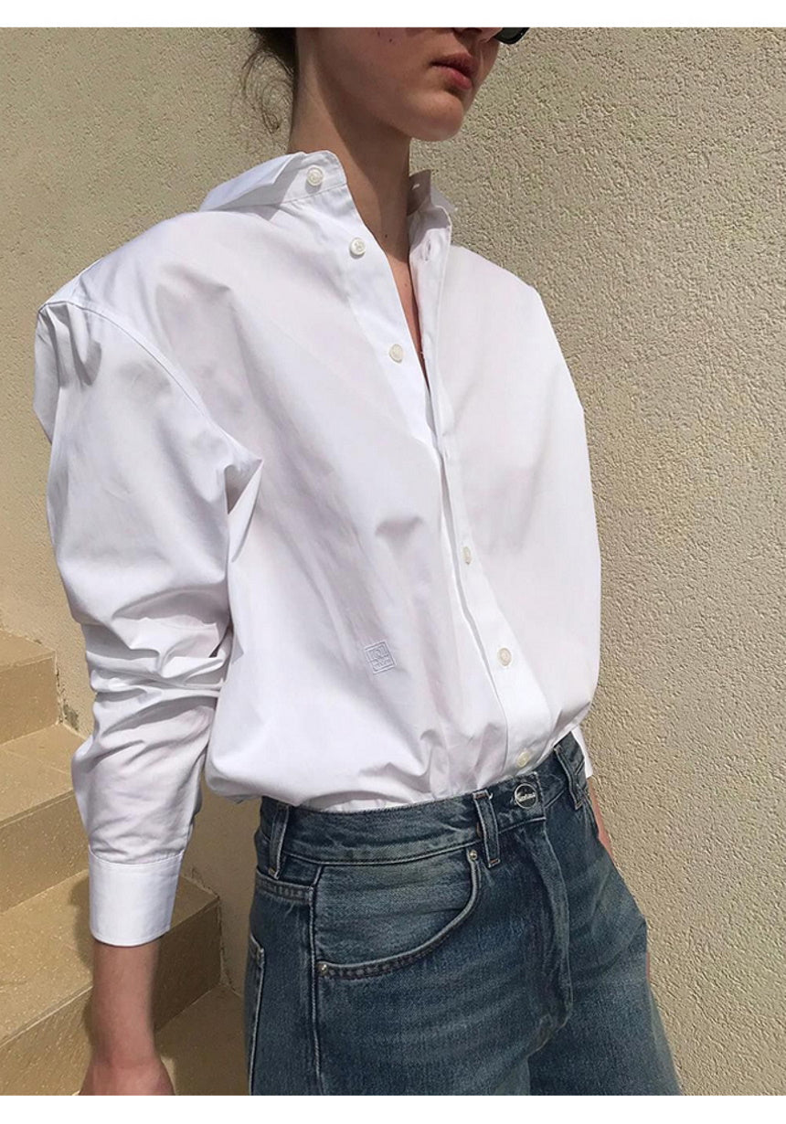Women 100% cotton oversize button down shirt ( 4 colours )
